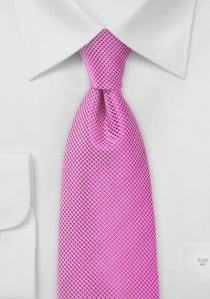 Business stropdas kleur magenta geribbeld