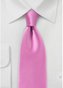 Krawatte einfarbig Mikrofaser pink