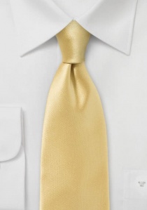 Heren stropdas van microfiber effen goudkleurig