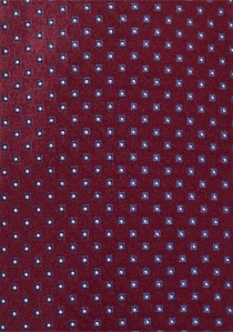 Wijnrode pochet met opvallend stippen patroon