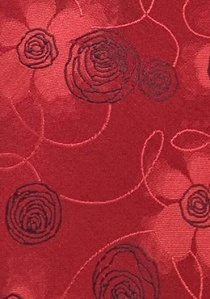 XXL stropdas rozenpatroon rood