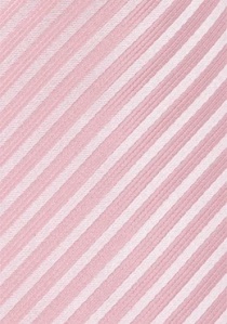 Heren stropdas afwisselend roze gestreept