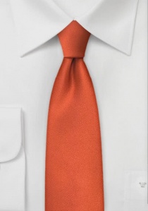 Smalle Limoges stropdas rood-oranje