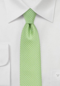 Groene stropdas met fijne stipjes