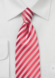 Gestreepte toon op toon rode stropdas