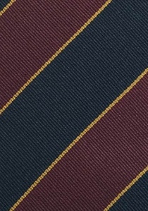 XXL Zakelijke stropdas Lijnpatroon Bordeaux Marine