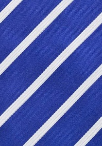 XXL stropdas blauw wit gestreept