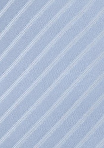 XXL stropdas lichtblauw wit gestreept