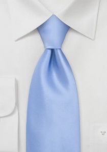 XXL stropdas effen lichtblauw microfiber
