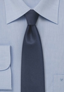 Smalle stropdas rasterpatroon marineblauw