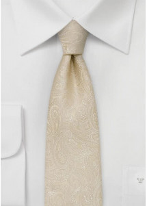 Schmale Hochzeitskrawatte Paisleymuster