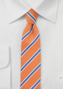 Business stropdas smal model koninklijk oranje