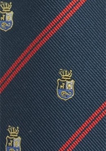 Stropdas voor mannen marineblauw rood gestreept