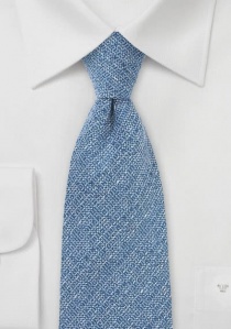 Wollen zakelijke stropdas ijsblauw gemeleerd