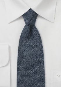 Wollen gemeleerde antracietkleurige stropdas
