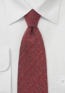 Wollen zakelijke stropdas rood gemeleerd