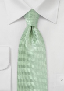 Business stropdas zacht groen met rasterpatroon
