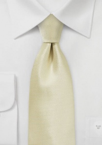Business stropdas vanillekleur met rasterpatroon