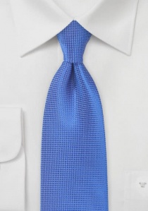 XXL stropdas geribbeld patroon effen royal blue