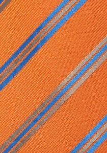 Clip-Kravatte Streifendesign orange