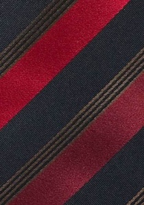 XXL stropdas gestreept rood zwart