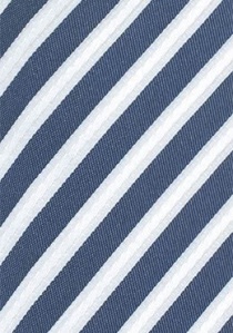 Business stropdas blauw wit gestreept