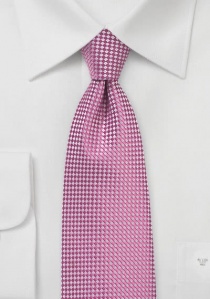 Business stropdas met geometrisch patroon magenta