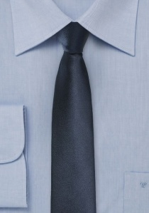 Smalle stropdas effen donkerblauw