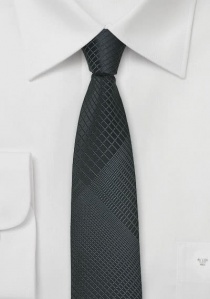 Smalle stropdas lineair patroon zwart