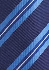 Krawatte gestreift royal hellblau