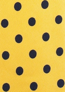 Krawatte grob gepunktet gelb navy