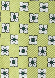 Zakelijke stropdas grote bloemen stoffige groene