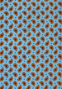 Heren stropdas klein Paisley-patroon lichtblauw