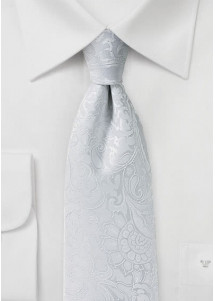 Stropdas Paisley motief wit