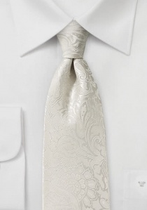 Markante stropdas ivoorkleur Paisley-look