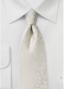 Markante stropdas ivoorkleur Paisley-look