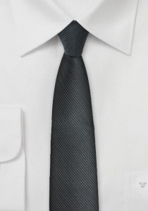 Zakelijke stropdas rib-strepen diepzwart
