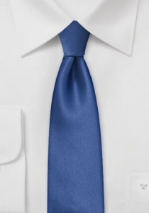 Zakelijke stropdas smal polyvezel ultramarijn