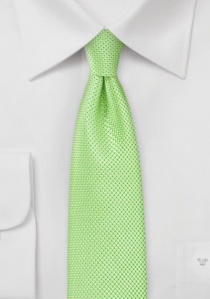 Krawatte strukturiert blassgrün schmal geformt