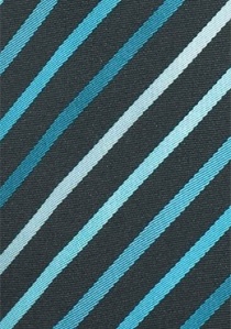 Clip-Krawatte Streifendessin schwarz mint