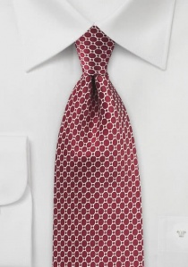 Zakelijke stropdas wafel-patroon middelrood retro