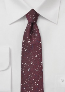 Zakelijke stropdas gespikkelde bordeauxrode wol