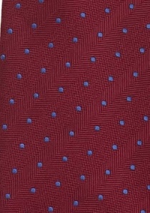Kant en klare stropdas stippen medium rood duifje