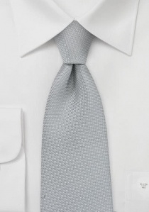 XXL-Zakelijke stropdas zilvergrijs met structuur