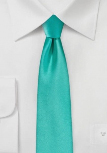 Zakelijke stropdas slank effen turquoise