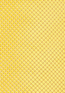 Kravatte  schmal Gitter-Oberfläche gelb
