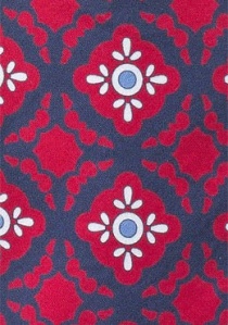 Moderne medium rode stropdas met Talavera design