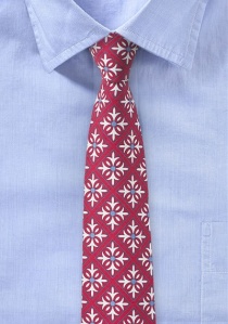 Rode stropdas met ruitjesversieringspatroon