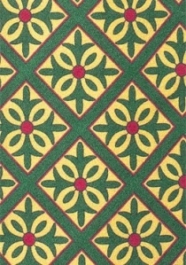 Smaragdgrüne Kravatte mit Kachel-Muster