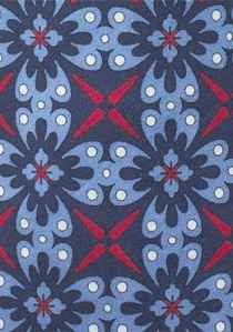 Ijsblauwe herenstropdas met Talavera-design voor